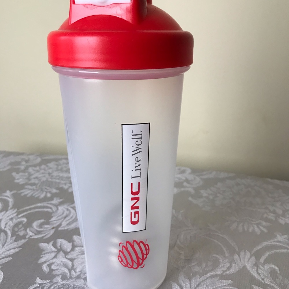 Red GNC shaker blender bottle